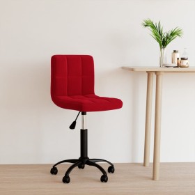 Silla de oficina giratoria de terciopelo rojo tinto de , Sillas de oficina - Ref: Foro24-334362, Precio: 79,99 €, Descuento: %