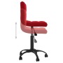 Silla de oficina giratoria de terciopelo rojo tinto de , Sillas de oficina - Ref: Foro24-334362, Precio: 83,38 €, Descuento: %