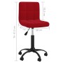 Silla de oficina giratoria de terciopelo rojo tinto de , Sillas de oficina - Ref: Foro24-334362, Precio: 83,38 €, Descuento: %