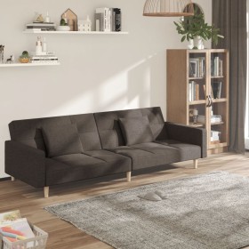 2-Sitzer-Schlafsofa mit zwei braunen Stoffkissen von , Sofas - Ref: Foro24-337431, Preis: 201,99 €, Rabatt: %