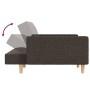 Sofá cama de 2 plazas con dos almohadas tela marrón de , Sofás - Ref: Foro24-337431, Precio: 201,19 €, Descuento: %