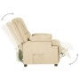 Sillón de relax de piel de ante sintética color crema de , Sillones - Ref: Foro24-324051, Precio: 128,99 €, Descuento: %