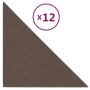 Wall panels 12 pcs brown fabric 30x30 cm 0.54 m² by , Wall covering - Ref: Foro24-343931, Price: 28,88 €, Discount: %