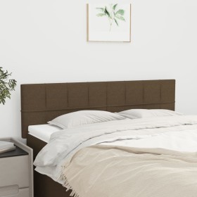 Headboards 2 units dark brown fabric 72x5x78/88 cm by , Headboards and footboards - Ref: Foro24-346049, Price: 59,74 €, Disco...