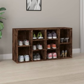 Smoked oak plywood shoe bench 103x30x54.5cm by , Shoe racks and shoe organizers - Ref: Foro24-826369, Price: 58,99 €, Discoun...