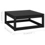 Garden furniture set 4 pieces black solid pine wood by , Garden sets - Ref: Foro24-3075488, Price: 288,79 €, Discount: %