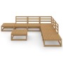 Garden furniture 8 pieces honey brown solid pine wood by , Garden sets - Ref: Foro24-3075512, Price: 433,75 €, Discount: %