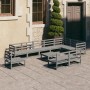 Garden furniture set 11 pieces and gray pine wood cushions by , Garden sets - Ref: Foro24-3075801, Price: 774,73 €, Discount: %