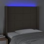 Kopfteil mit LED aus taupegrauem Stoff 93x16x118/128 cm von , Kopf- und Fußteile - Ref: Foro24-3124034, Preis: 82,23 €, Rabat...