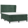 Cama box spring con colchón terciopelo verde oscuro 140x190 cm de , Camas y somieres - Ref: Foro24-3129210, Precio: 535,16 €,...