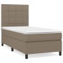 Box spring bed with taupe gray fabric mattress 80x200 cm by , Beds and slatted bases - Ref: Foro24-3141733, Price: 341,72 €, ...