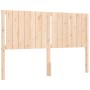 Bed frame with solid wood headboard 160x200 cm by , Beds and slatted bases - Ref: Foro24-3192956, Price: 164,15 €, Discount: %