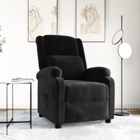 Sillón reclinable de terciopelo negro de , Sillones - Ref: Foro24-342405, Precio: 205,81 €, Descuento: %