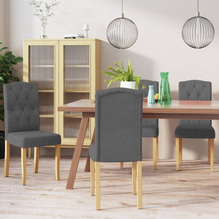 Dining chairs 4 units dark gray fabric by , dining chairs - Ref: Foro24-336896, Price: 206,40 €, Discount: %