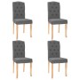 Dining chairs 4 units dark gray fabric by , dining chairs - Ref: Foro24-336896, Price: 206,40 €, Discount: %