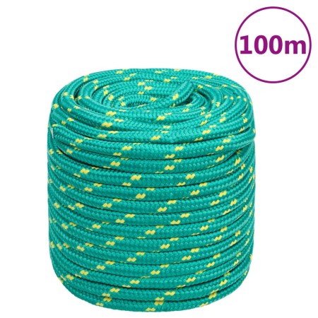 Green polypropylene boat rope 16 mm 100 m by , Ropes and metal cords - Ref: Foro24-152733, Price: 95,99 €, Discount: %