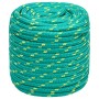 Green polypropylene boat rope 16 mm 100 m by , Ropes and metal cords - Ref: Foro24-152733, Price: 95,99 €, Discount: %