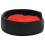 Black and red plush and synthetic leather dog bed 79x70x19 cm by , Beds for dogs - Ref: Foro24-171282, Price: 46,99 €, Discou...