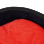 Black and red plush and synthetic leather dog bed 79x70x19 cm by , Beds for dogs - Ref: Foro24-171282, Price: 46,99 €, Discou...