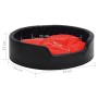 Black and red plush and synthetic leather dog bed 79x70x19 cm by , Beds for dogs - Ref: Foro24-171282, Price: 46,99 €, Discou...