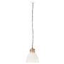 Industrielle Hängelampe aus weißem Eisen und Holz, 46 cm, E27 von , Lampen - Ref: Foro24-320880, Preis: 83,99 €, Rabatt: %