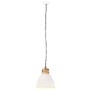 Lámpara colgante industrial hierro blanco y madera 46 cm E27 de , Lámparas - Ref: Foro24-320880, Precio: 83,32 €, Descuento: %