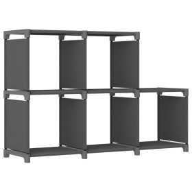 Shelving with 5 gray fabric cubes 103x30x72.5 cm by , Bookcases and shelves - Ref: Foro24-322604, Price: 23,99 €, Discount: %