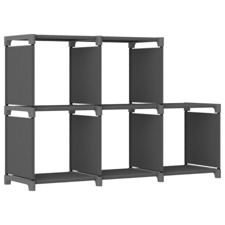 Regal mit 5 grauen Stoffwürfeln 103x30x72,5 cm von , Bücherregale und Regale - Ref: Foro24-322604, Preis: 21,86 €, Rabatt: %