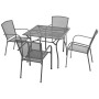 Juego de comedor de jardín 5 piezas acero gris antracita de , Conjuntos de jardín - Ref: Foro24-42707, Precio: 287,99 €, Desc...