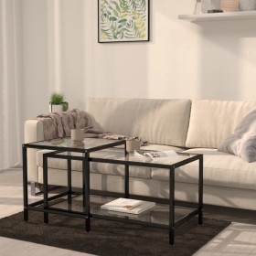 2-piece coffee table transparent tempered glass by , Side tables - Ref: Foro24-331613, Price: 95,21 €, Discount: %