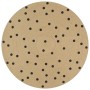 Hand-woven jute rug with polka dot print 120 cm by , Rugs - Ref: Foro24-133687, Price: 29,22 €, Discount: %