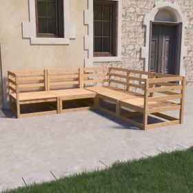 Garden furniture set 5 pieces solid pine wood by , Garden sets - Ref: Foro24-3075724, Price: 270,12 €, Discount: %