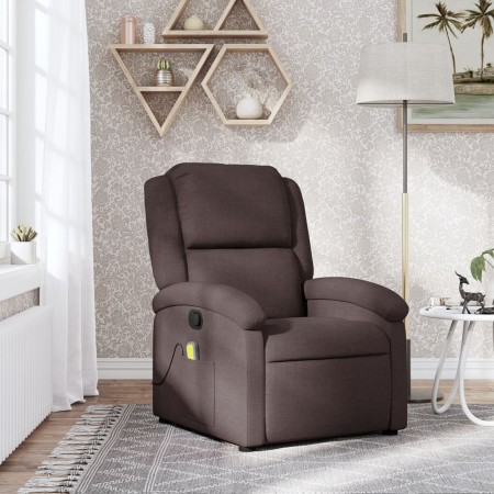 Dark Brown Fabric Reclining Massage Chair by , Armchairs - Ref: Foro24-371768, Price: 238,19 €, Discount: %