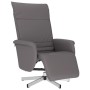 Gray synthetic leather recliner with footrest by , Armchairs - Ref: Foro24-356643, Price: 184,89 €, Discount: %