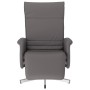 Sillón reclinable con reposapiés cuero sintético gris de , Sillones - Ref: Foro24-356643, Precio: 184,89 €, Descuento: %