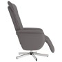 Sillón reclinable con reposapiés cuero sintético gris de , Sillones - Ref: Foro24-356643, Precio: 184,89 €, Descuento: %