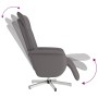 Sillón reclinable con reposapiés cuero sintético gris de , Sillones - Ref: Foro24-356643, Precio: 184,89 €, Descuento: %