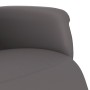 Sillón reclinable con reposapiés cuero sintético gris de , Sillones - Ref: Foro24-356643, Precio: 184,89 €, Descuento: %