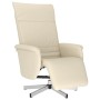 Relaxsessel mit Fußstütze aus cremefarbenem Kunstleder von , Sessel - Ref: Foro24-356641, Preis: 216,44 €, Rabatt: %