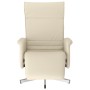 Recliner armchair with footrest in cream-colored synthetic leather by , Armchairs - Ref: Foro24-356641, Price: 216,44 €, Disc...