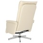 Recliner armchair with footrest in cream-colored synthetic leather by , Armchairs - Ref: Foro24-356641, Price: 216,44 €, Disc...