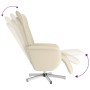 Recliner armchair with footrest in cream-colored synthetic leather by , Armchairs - Ref: Foro24-356641, Price: 216,44 €, Disc...