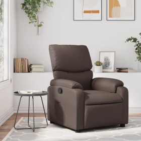 Sillón reclinable de cuero sintético marrón de , Sillones - Ref: Foro24-373436, Precio: 230,89 €, Descuento: %