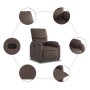 Sillón reclinable de cuero sintético marrón de , Sillones - Ref: Foro24-373436, Precio: 230,28 €, Descuento: %