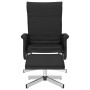 Sillón reclinable con reposapiés cuero sintético negro de , Sillones - Ref: Foro24-356648, Precio: 128,99 €, Descuento: %