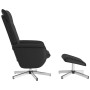 Sillón reclinable con reposapiés cuero sintético negro de , Sillones - Ref: Foro24-356648, Precio: 128,99 €, Descuento: %