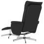 Sillón reclinable con reposapiés cuero sintético negro de , Sillones - Ref: Foro24-356648, Precio: 128,99 €, Descuento: %