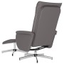 Reclining massage chair with footrest in gray synthetic leather by , Armchairs - Ref: Foro24-356655, Price: 134,37 €, Discoun...