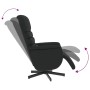 Sillón reclinable masaje con reposapiés cuero sintético negro de , Sillones - Ref: Foro24-356710, Precio: 178,58 €, Descuento: %