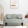 Bench with light gray velvet cushions 120.5x65x75 cm by , Banks - Ref: Foro24-372140, Price: 188,58 €, Discount: %